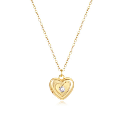 Isabella heart locket necklace